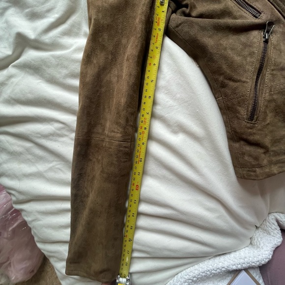 Free People genuine Suede leather moto jacket. - Picture 8 of 15